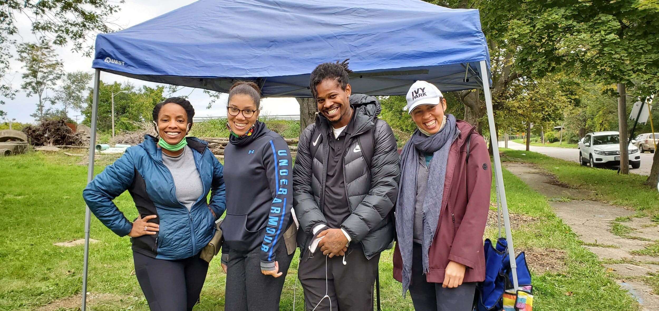 Co-Op Members Ashley Evans, Morgan Ford, Mick Mallory, and Indigo Bishop at the 1st Community Care Event.