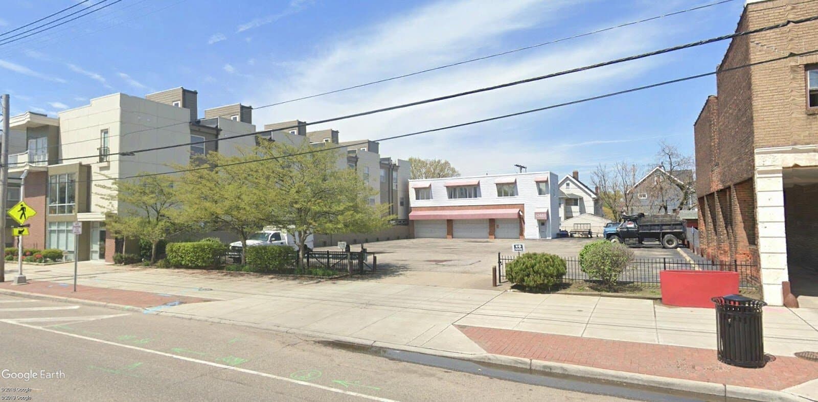  Existing site with two-story garage to be demolished 