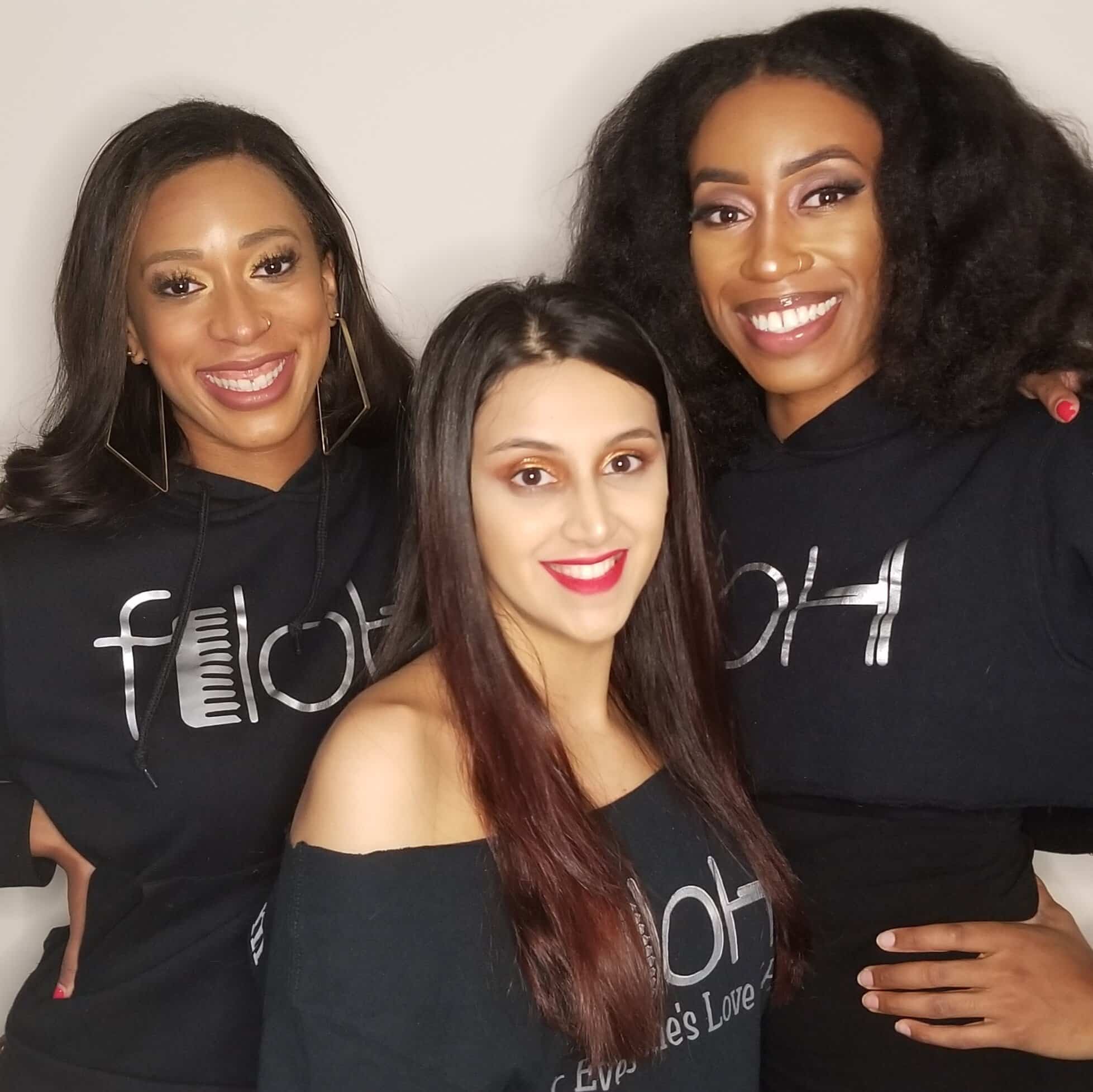 FELOH co-founder Camille Genise Heard, right, poses with co-founder Jacqueline Baron, left, and chief administrative officer Zarin Hamid.