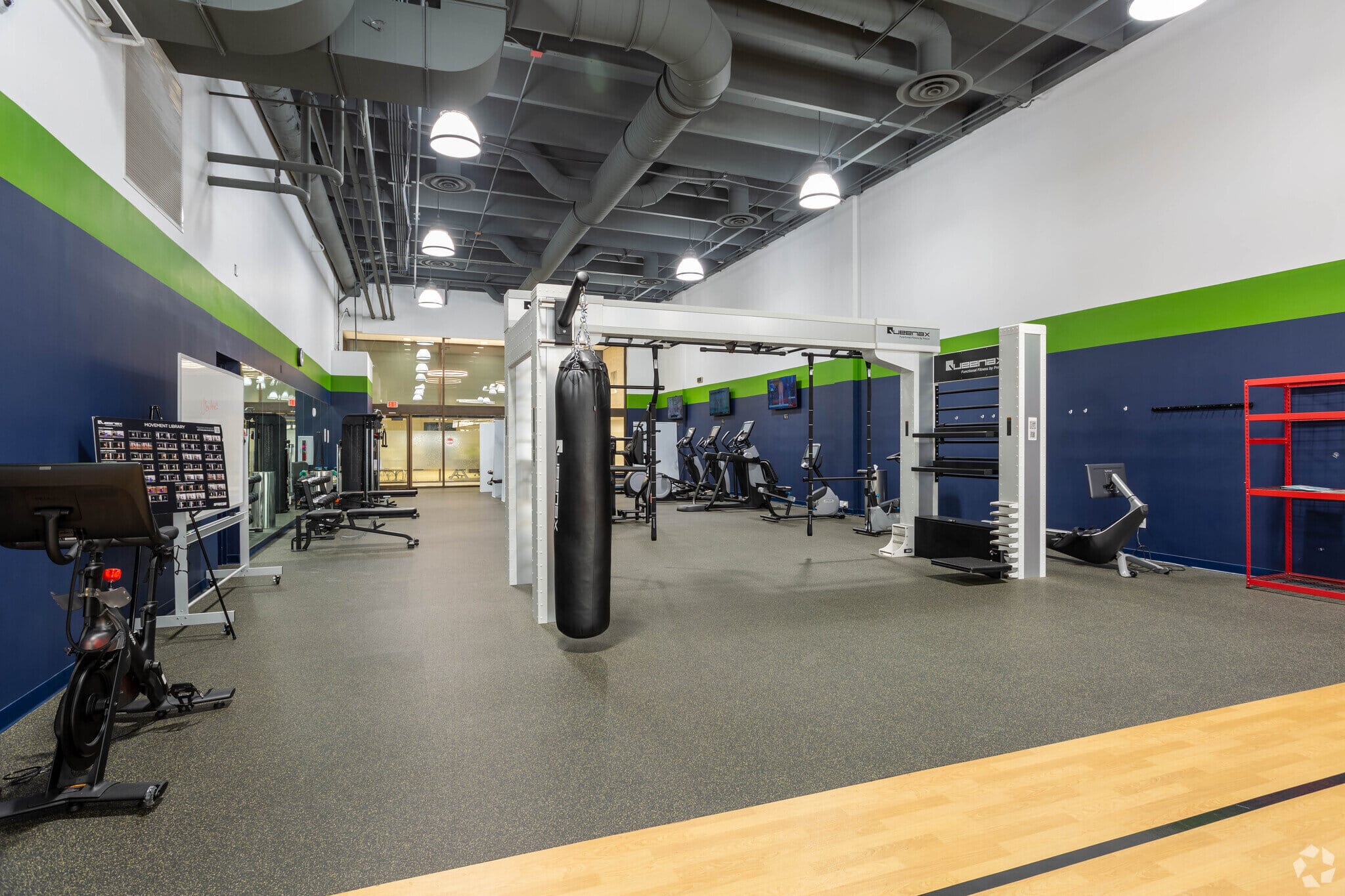 Fitness center in the AECOM building.