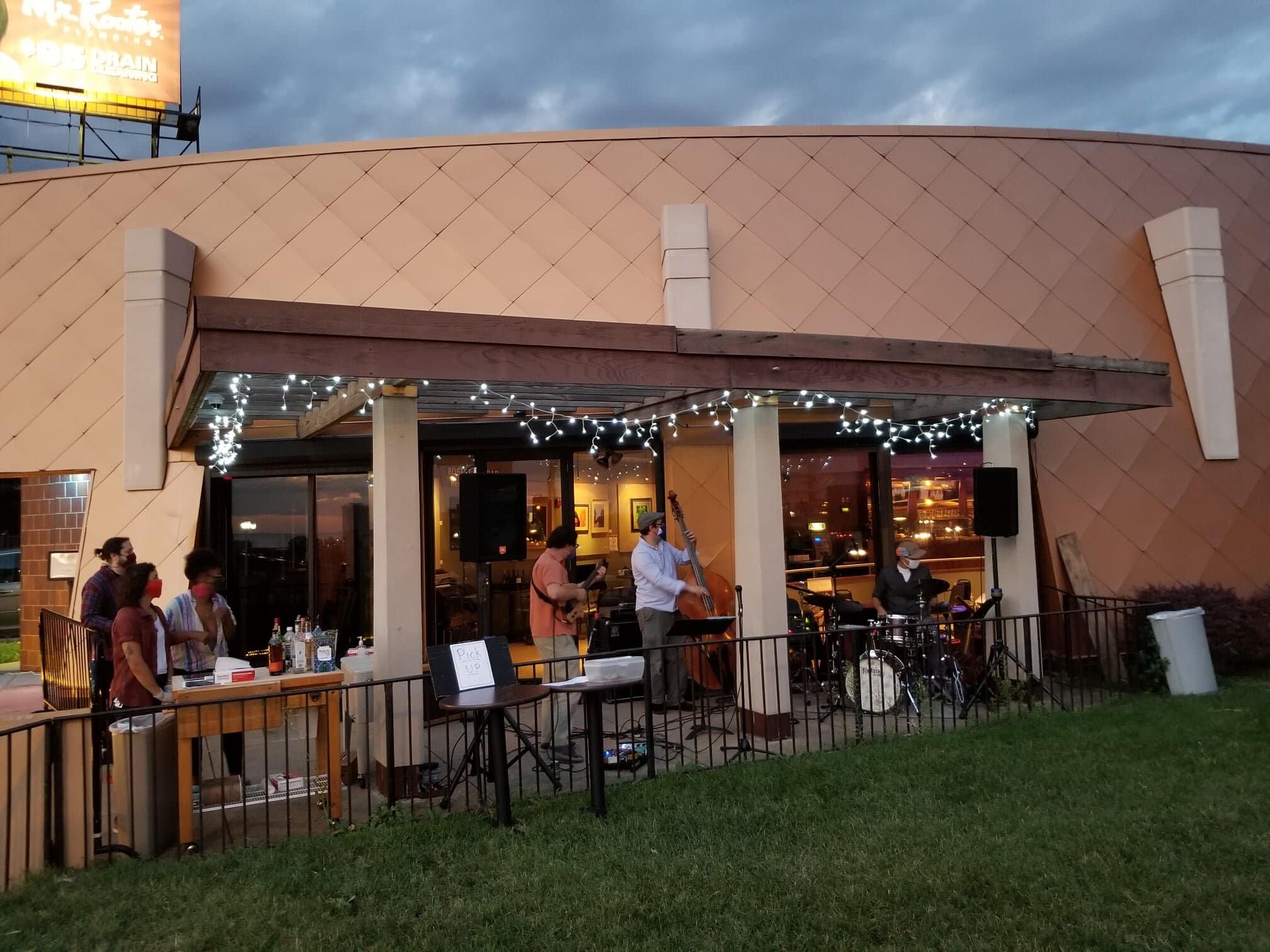  The Dan Bruce Trio plays on the Bop Stop patio. Photo courtesy Bop Stop.  