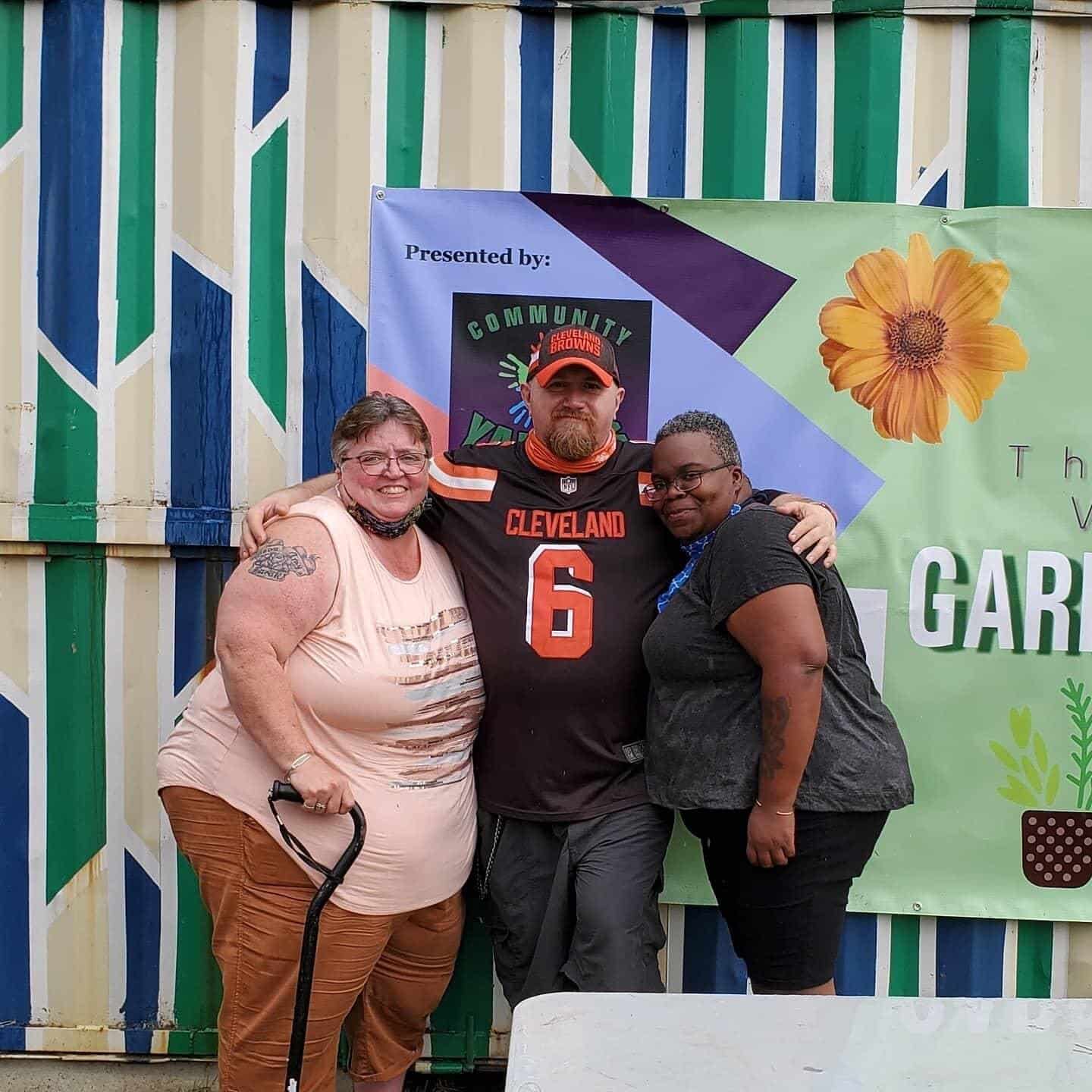 Odetta Fields, Ed, and Tamika Compton of the Community Yahoos in Slavic Village.