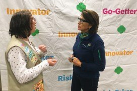 Preneta (left) with Sylvia Acevedo, former CEO of Girl Scouts USA