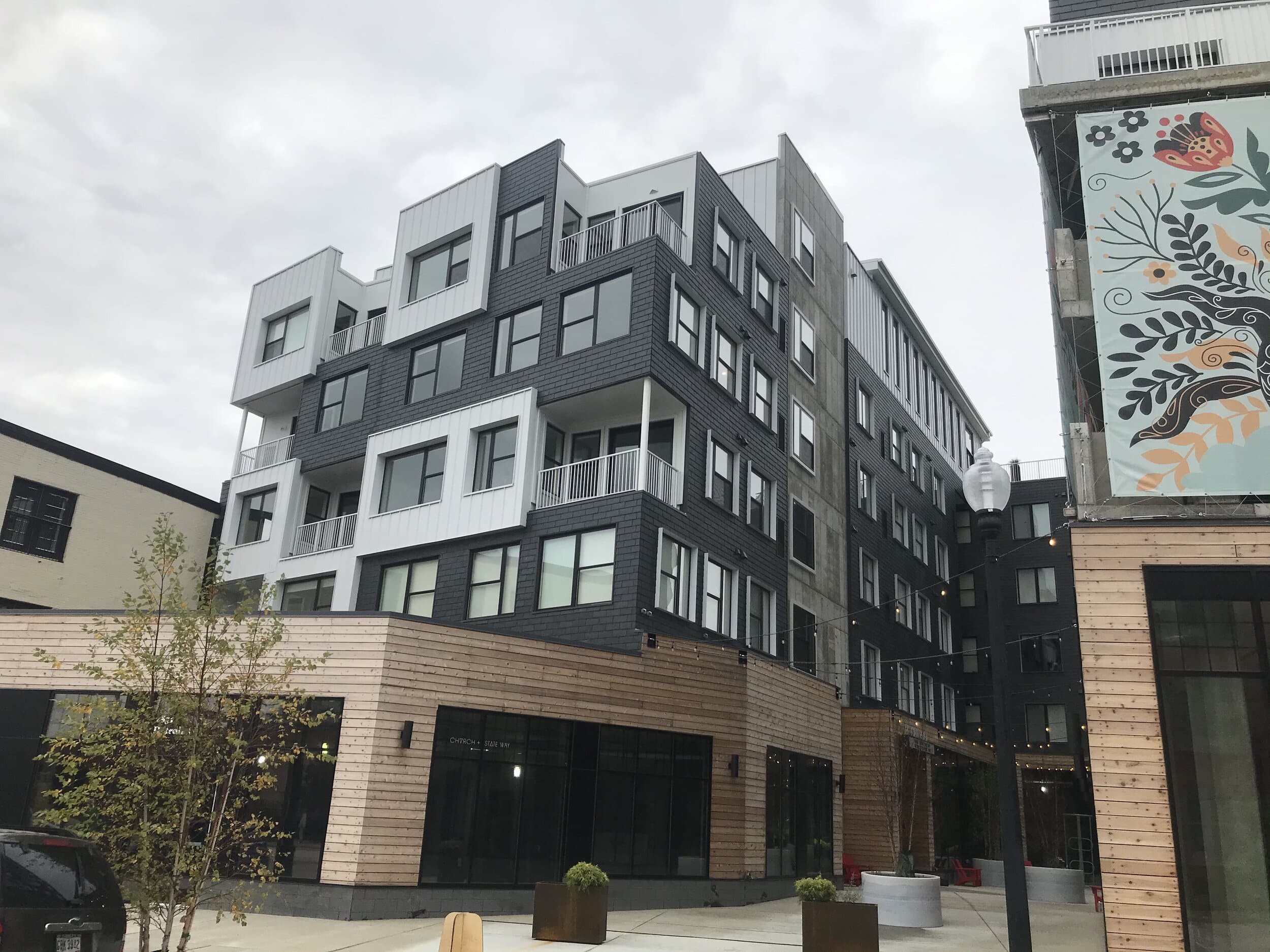  The entrance to the 10,000 square foot courtyard. 