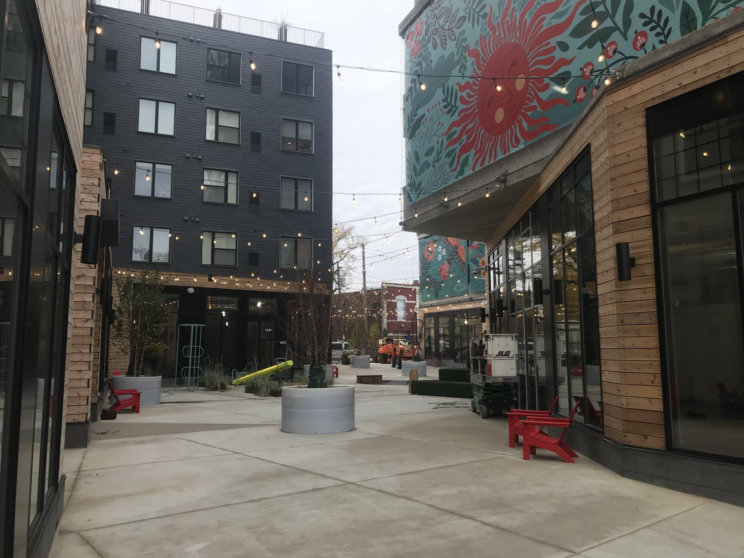  The courtyard at Church + State. 