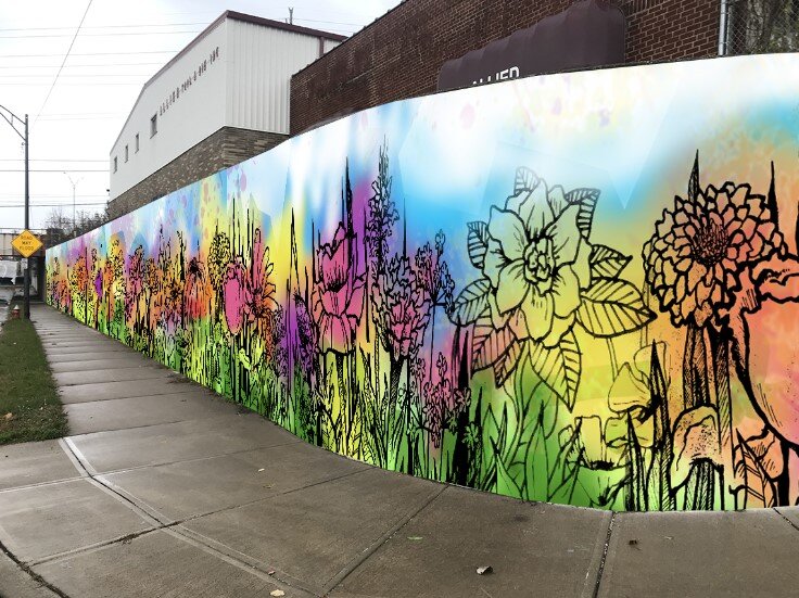 A rendering of the More Alike Than Different mural.