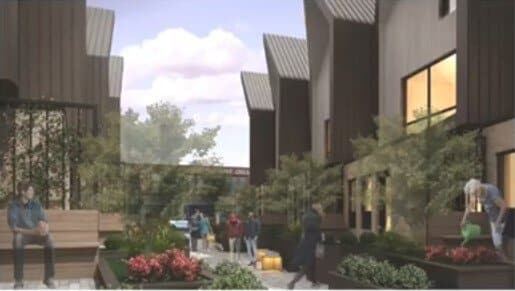 Rendering of park walk. Courtesy of Bialosky Architects.