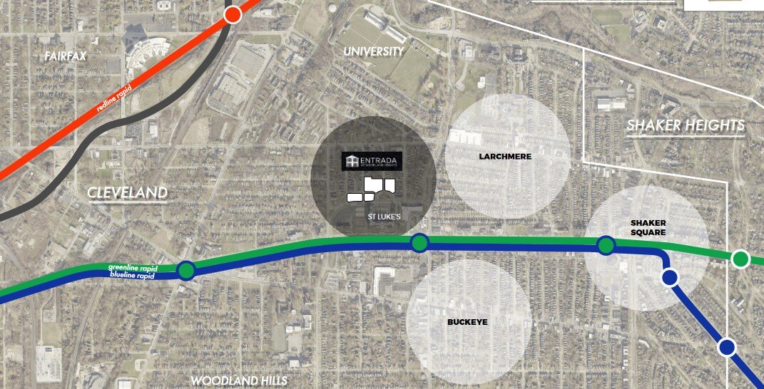 Entrada at Woodhill Heights location. Image courtesy Cornerstone Architecture.