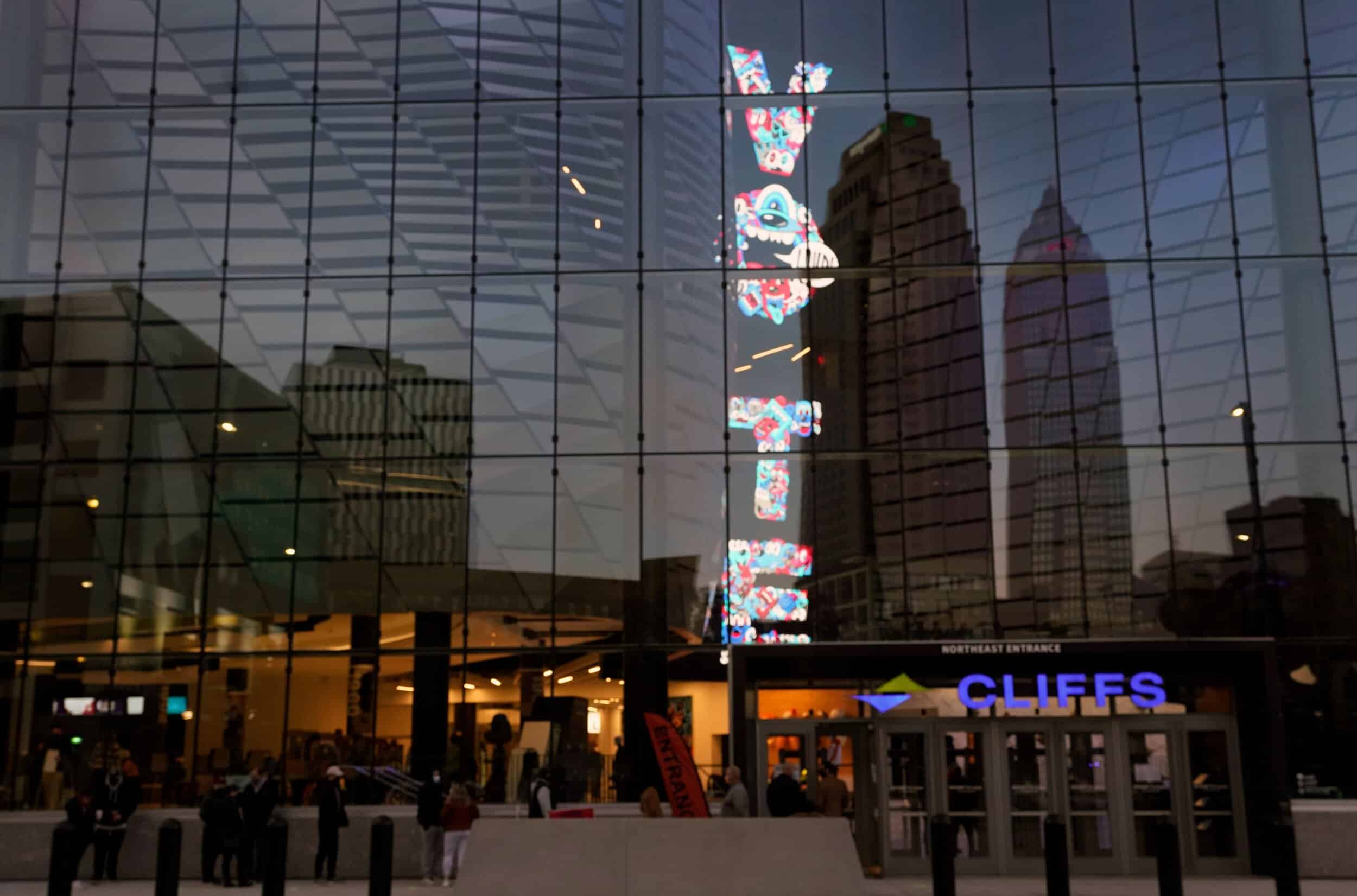 Voting at Rocket Mortgage Field House. Photo by Gus Chan.