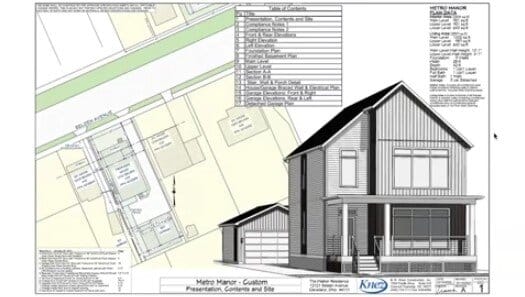 A rendering of the home to be built at 12121 Belden Ave. in Ward 16.