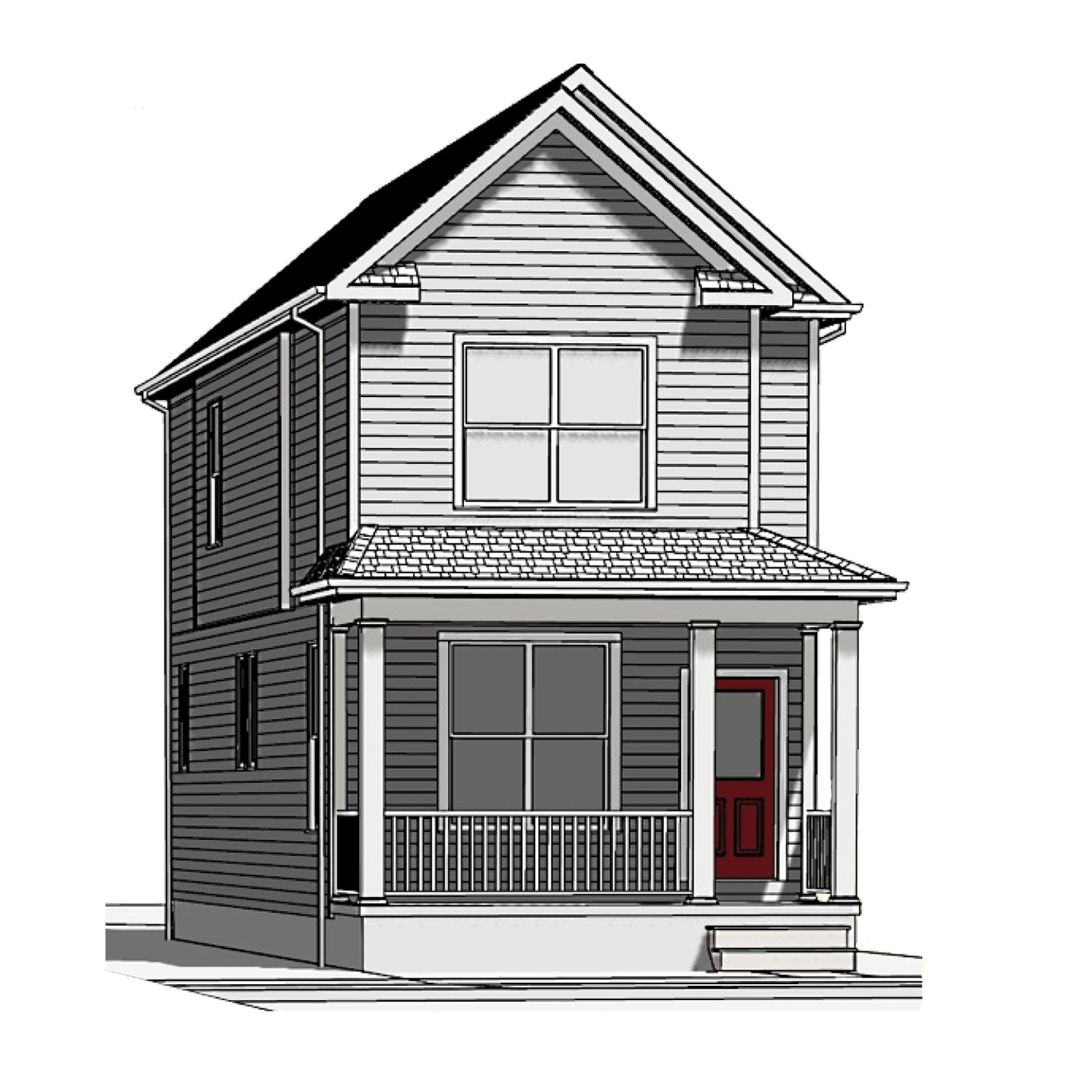 Rendering of Near West Land Trust home to be built at 1902 W. 50th St.