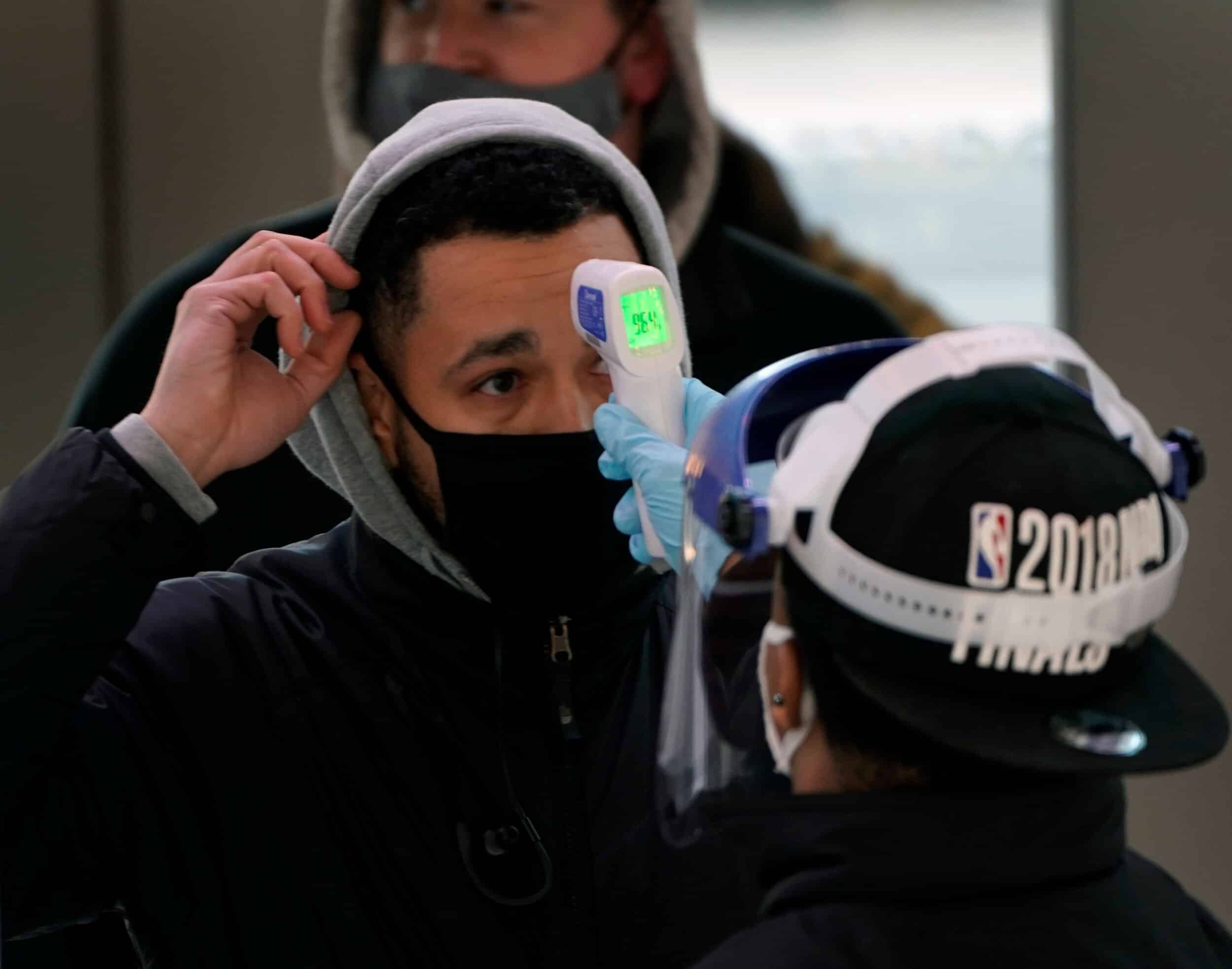 Voting at Rocket Mortgage Field House. Photo by Gus Chan.